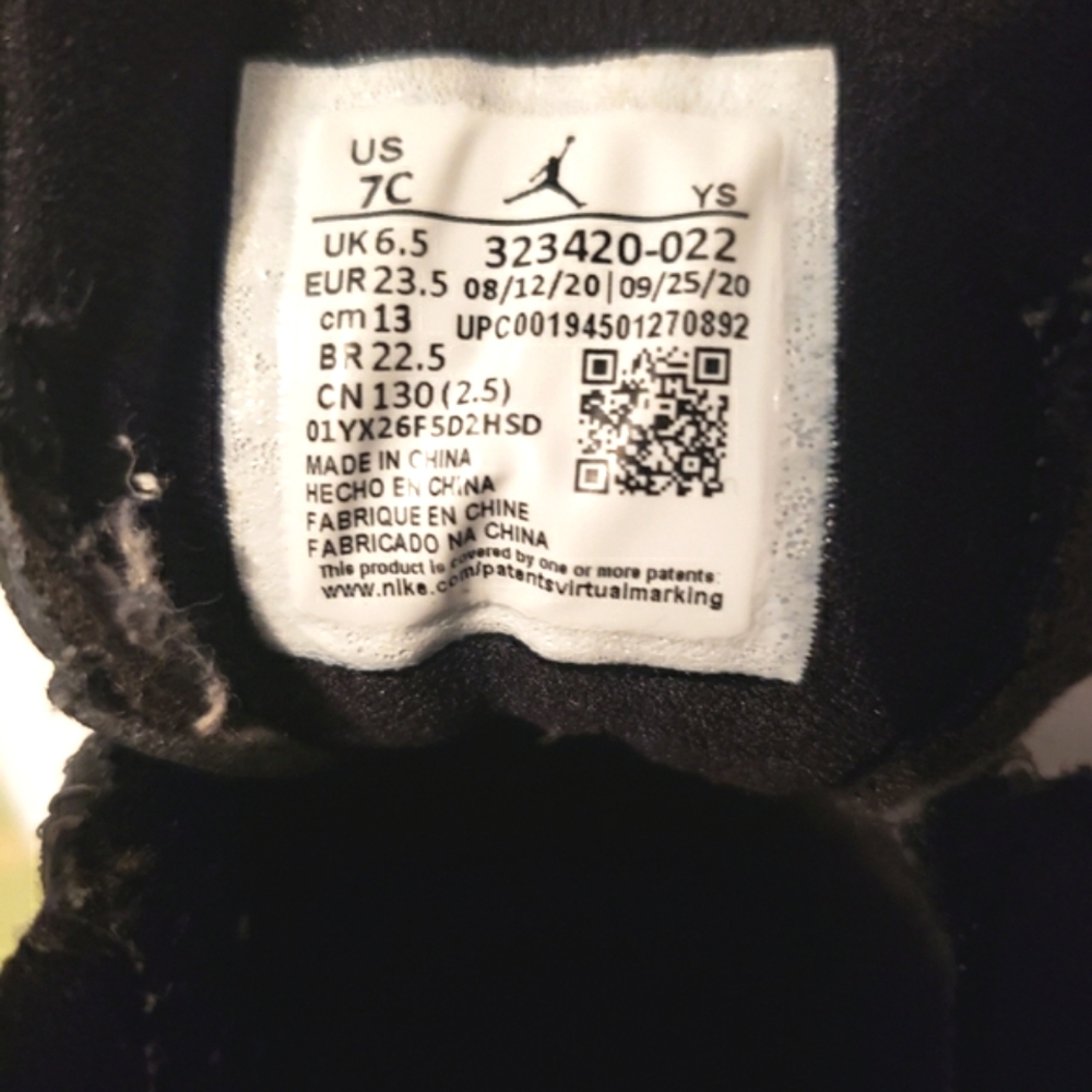 Jordan 6 Rings Toddler Size 7C Light Graphite, Black, White - Picture 11 of 15